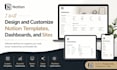 design and customize notion templates, dashboards and sites