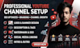 create and setup youtube channel