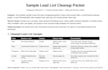 clean lead list and organize outreach notes