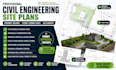site plan, retaining wall design, grading, drainage and utility plans for permit