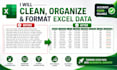 clean, organize and format excel data