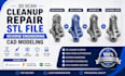 do 3d scan cleanup repair stl file reverse engineering cad modeling