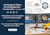 do architectural plans, permit blueprints, construction, framing, mep