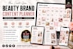 create beauty brand instagram content planner and canva strategy