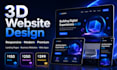 design a modern 3d website or responsive web app