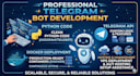 develop a professional python telegram bot with docker deployment