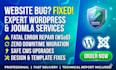 fix wordpress joomla template website issues migration upgrade update developer