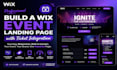 build wix event landing page with ticket integration