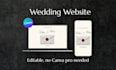 create an editable canva wedding website with rsvp
