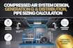 compressed air system, kitchen, laundry, pharma cleanroom, pipe sizing calcs mep