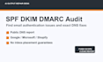 audit your spf, dkim, dmarc, and email dns records