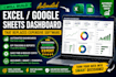 build automated excel or google sheets dashboard KPI tracker and business report