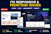 fix responsive design and frontend issues