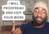 edit or proofread poetry, essays, books, speeches, and more