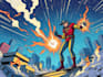 comic book illustration with comic book