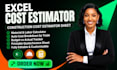 create excel construction cost estimator material and labor calculator sheet