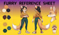 draw a detailed furry reference sheet, custom fursona or anthro ref sheet