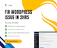 fix wordpress issues errors and customize word website