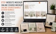 etsy website mockup, online course mockup, online course bundle, ecover bundle