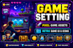 create pixel art, game setting, pixel game setting and game assets