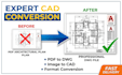 do cad conversion, PDF to dwg, image to cad and format conversion