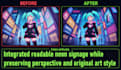 fix and replace ai generated text in images