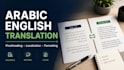 provide arabic english translation and proofreading