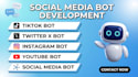 create social medial bot, twitter bot, tiktok bot, youtube bot, instagram bot