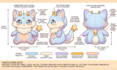 design custom plush reference sheet tech pack stuffed animal toy or ych concept