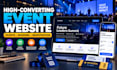 design event website conference website ticket booking and event booking website