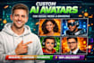 create ai twin videos with your custom avatar and voice, ai avatar