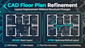 do cad editing, floor plan correction and layout improvement