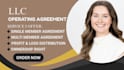 draft a custom llc operating agreement for single or multi member llc