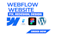 fix webflow website issues, redesign or optimize responsive webflow website