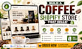 build coffee shopify store coffee website coffee dropshipping store