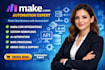 setup make com automation, scenarios, webhooks and workflow integrations