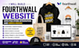 build a fourthwall website with pod store integration and merch design