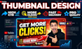 design modern and attractive youtube thumbnails