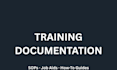 create training documentation sops job aids and how to guides