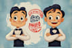 create flat funny cartoon character mascot