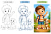 illustrate cute cartoon characters for children