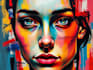 paint abstract art portrait based on your personality