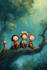 draw cute children comic cartoon in this style