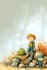 make cartoon children book illustration