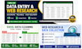 do data entry, web research and excel data cleaning