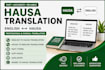 translate english to hausa professinally