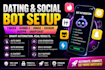 setup grindr bot, hinge bot, tinder bot, happn bot, bumble bot, snapchat bot