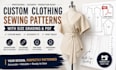 create custom clothing sewing patterns with size grading and PDF