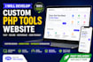 build a custom web tools website using PHP