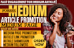 deliver viral medium article promotion boost medium followers